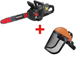 Motosierra inalámbrica, 40V + protector facial
